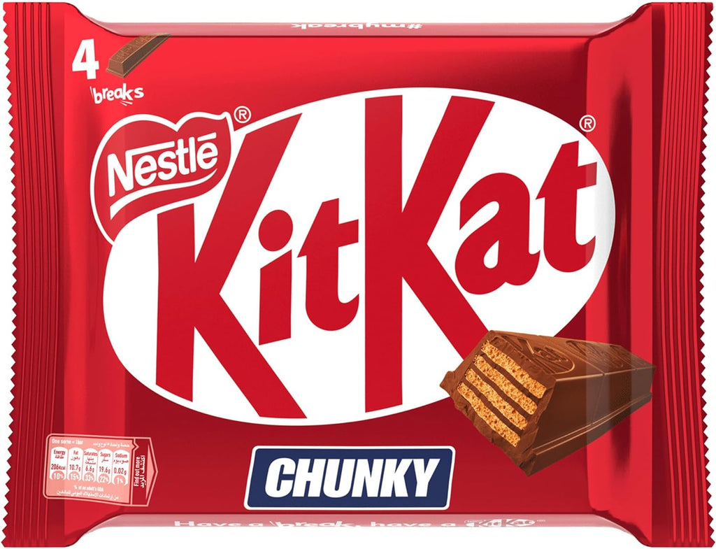 Kitkat Chunky Chocolate Wafer Bar 40g (4 Bars)