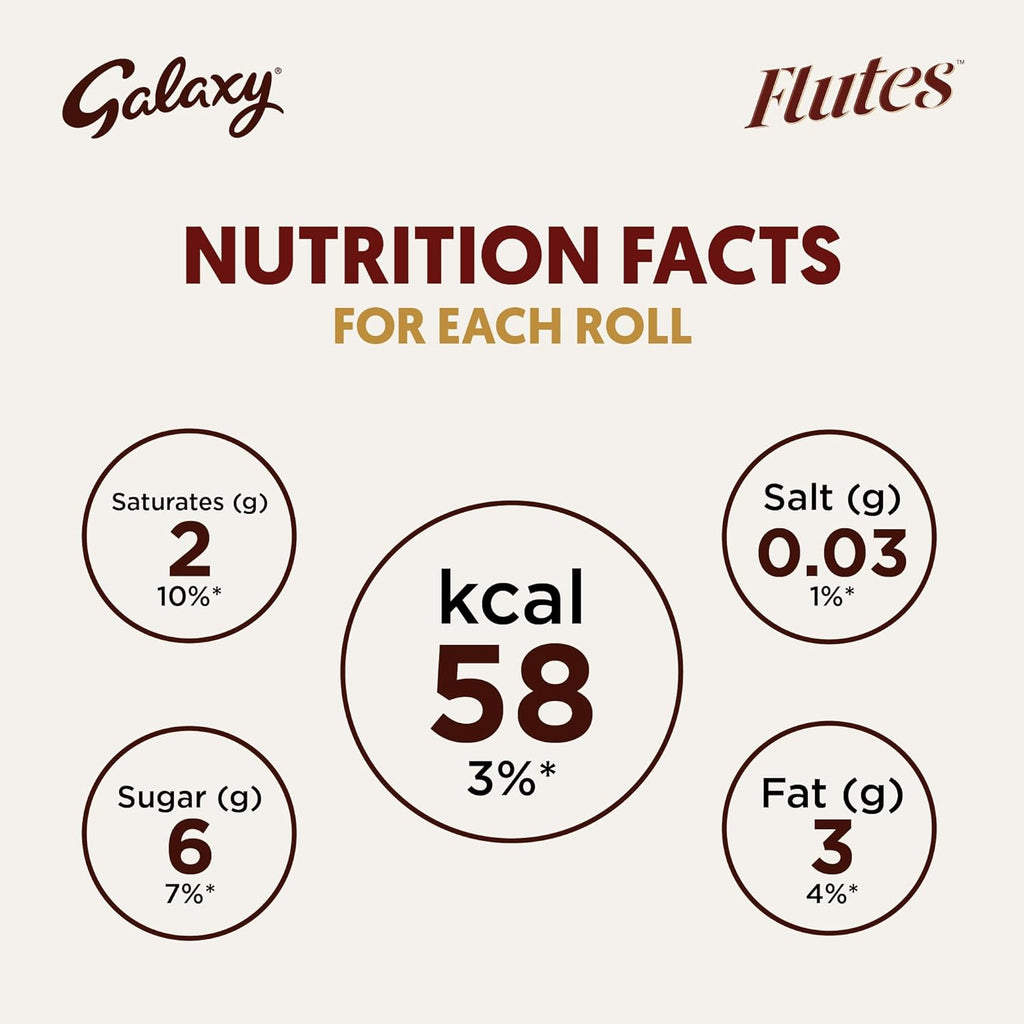 Galaxy Twin Finger Flutes Chocolate 24-Pieces 22.5 g