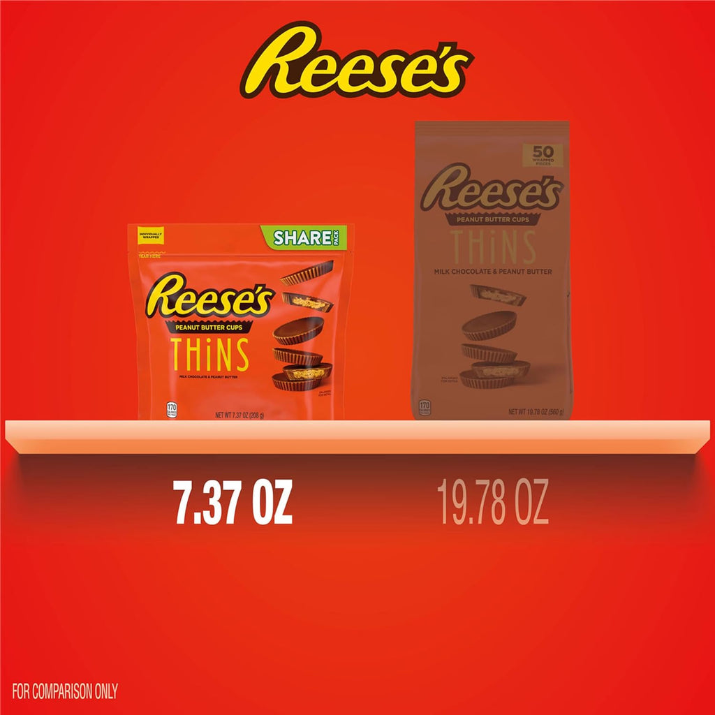 Hershey's Reeseâ€™s Thins, Milk Chocolate and Peanut Butter Cups, 208 g