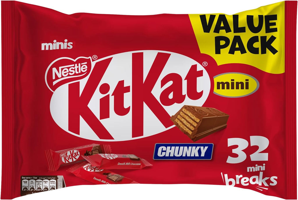 Nestle KitKat Chunky Mini Chocolate 500g, Pack Of 32