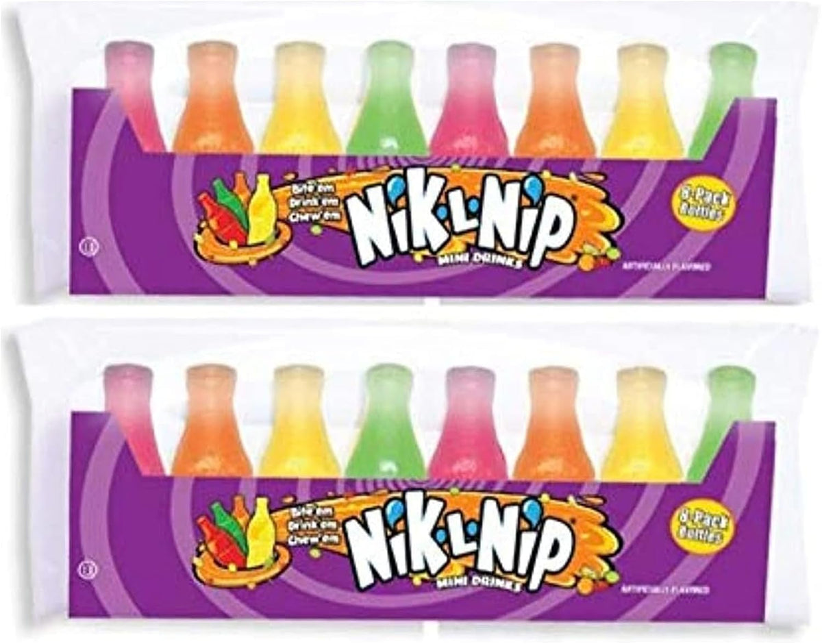 NIK L NIP Nik-L-Nip Mini Drinks Candy, 8 Count, Pack of 3