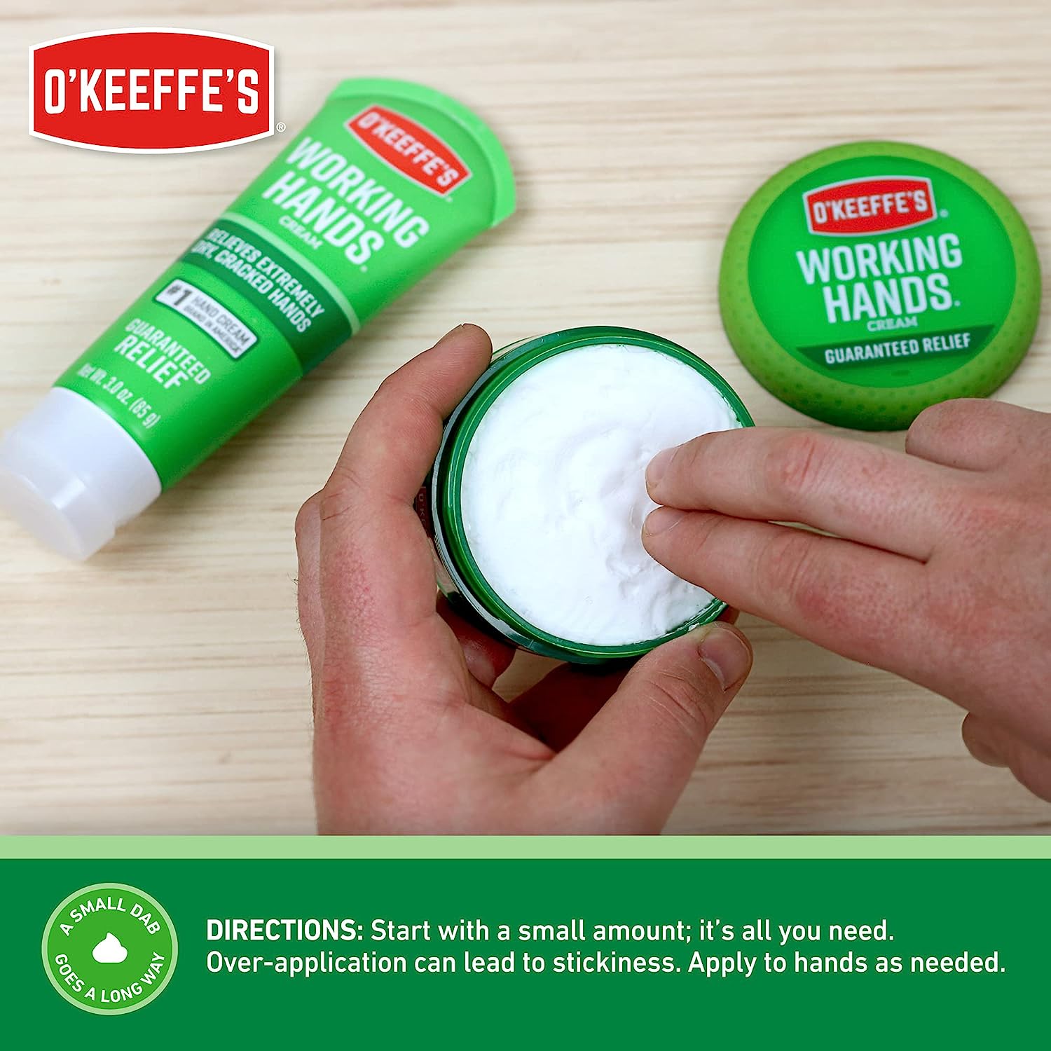 O'Keeffe's Working Hands Hand Cream, 3.4 Ounce Jar, (Pack 1)