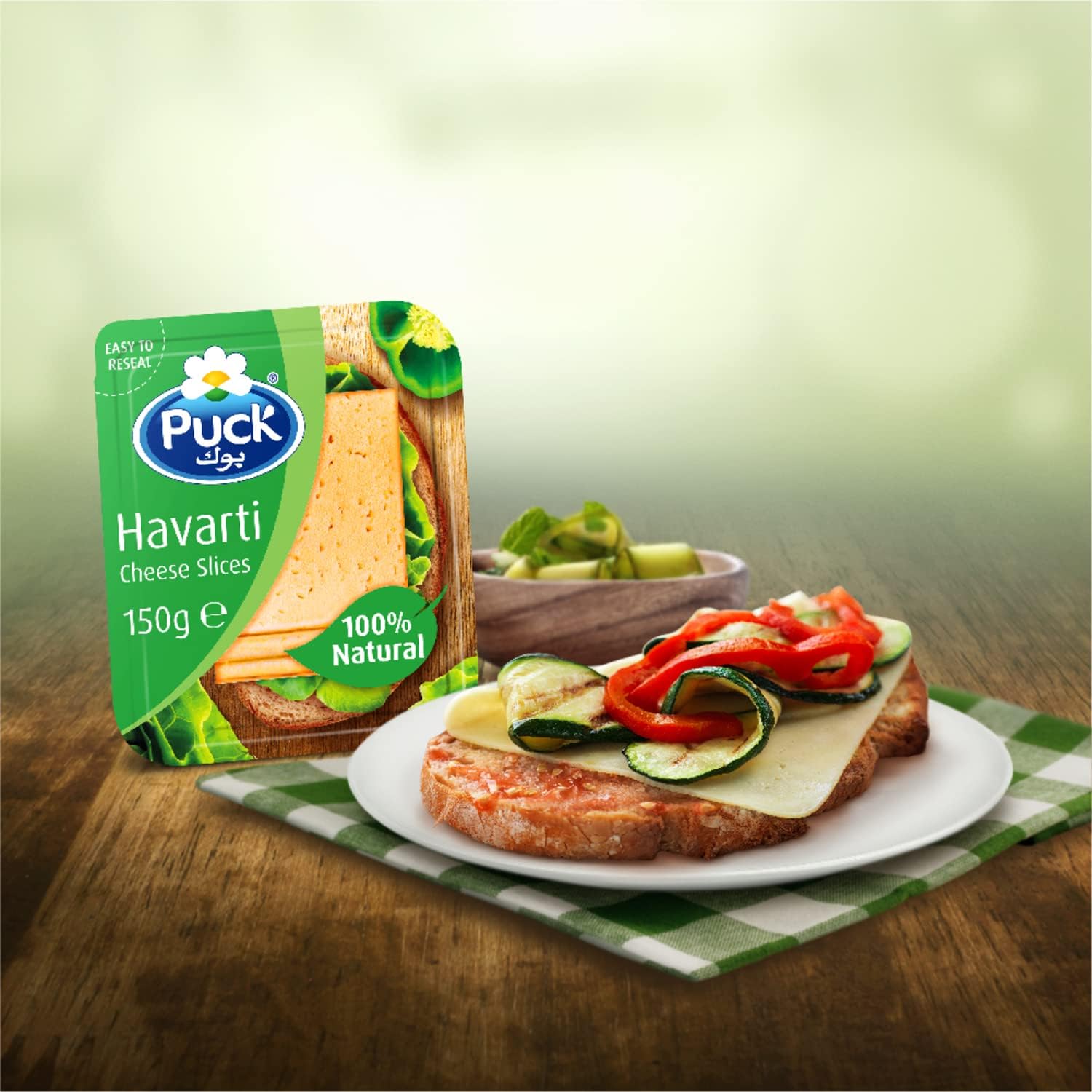 Puck Havarti Natural Cheese Slices 150g