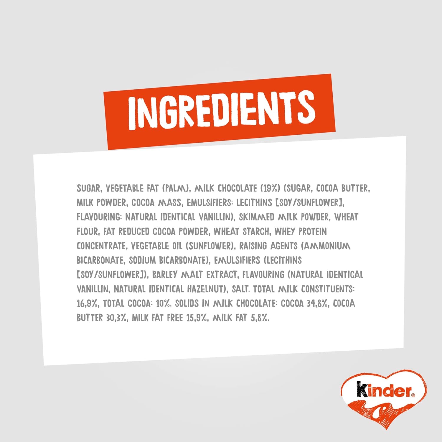 Kinder Schokobons Crispy 89g Pack of 16 pieces