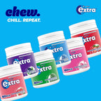 Wrigley's Extra Strawberry Flavour Sugarfree Chewing Gum, 60 Pellets Long-Lasting Taste, Vegetarian (84g)