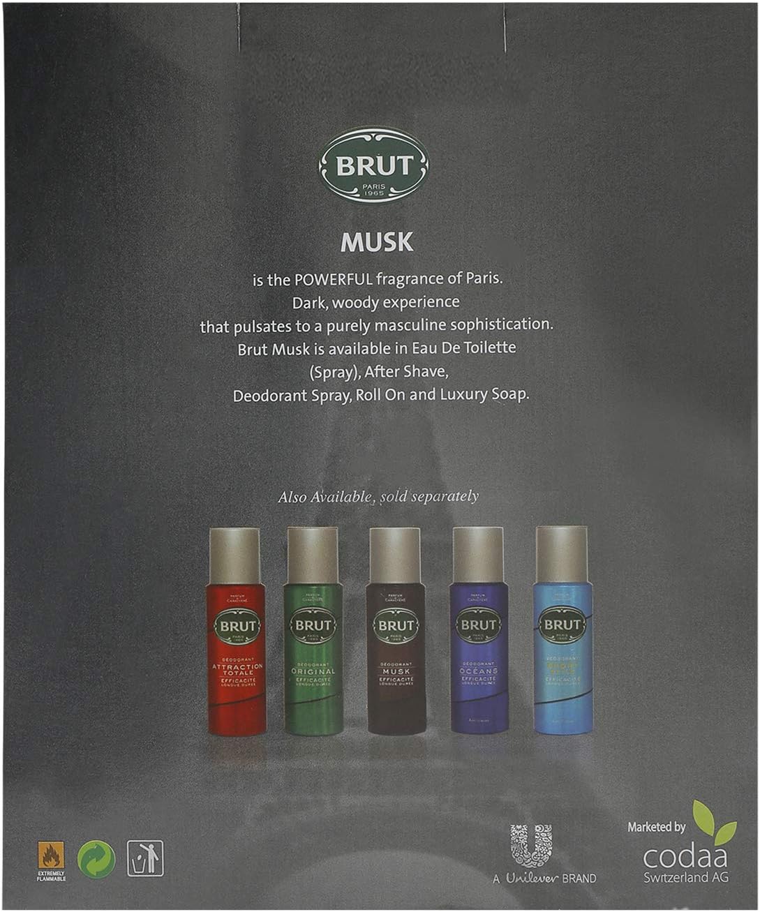 Brut Musk For Men, Eau De Toilette Perfume 100 ML + Deodorant Spray, 200 ML, Combo Pack