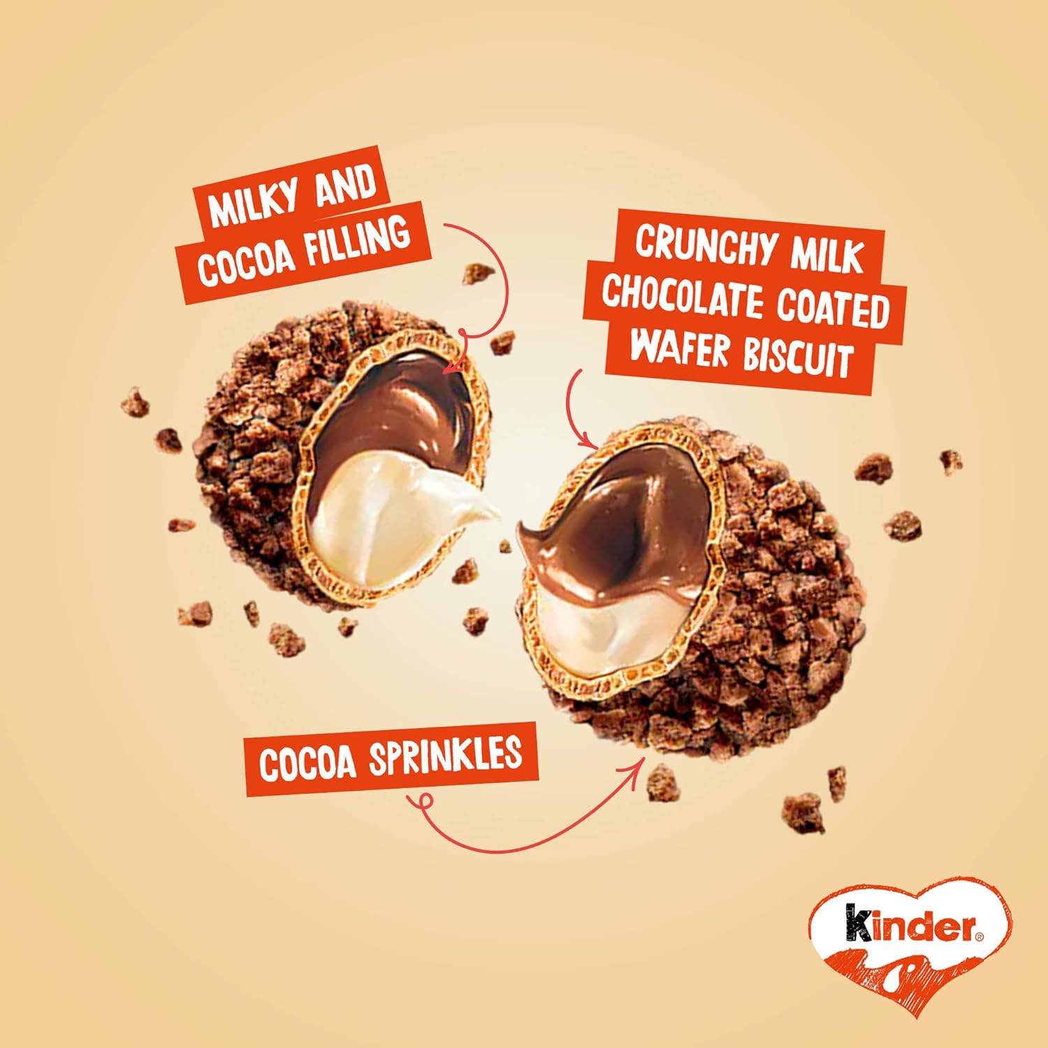Kinder Schokobons Crispy 168g Pack of 30 pieces