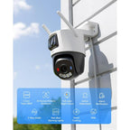 Imou 10MP Outdoor Security Camera with Dual Lens, Wireless Wifi CCTV Home Camera with AI Human Vehicle Detection/Color Night Vision/Work w/Alexa, Cruiser Dual 2 3K+3K Outdoor Surveilliance Camera