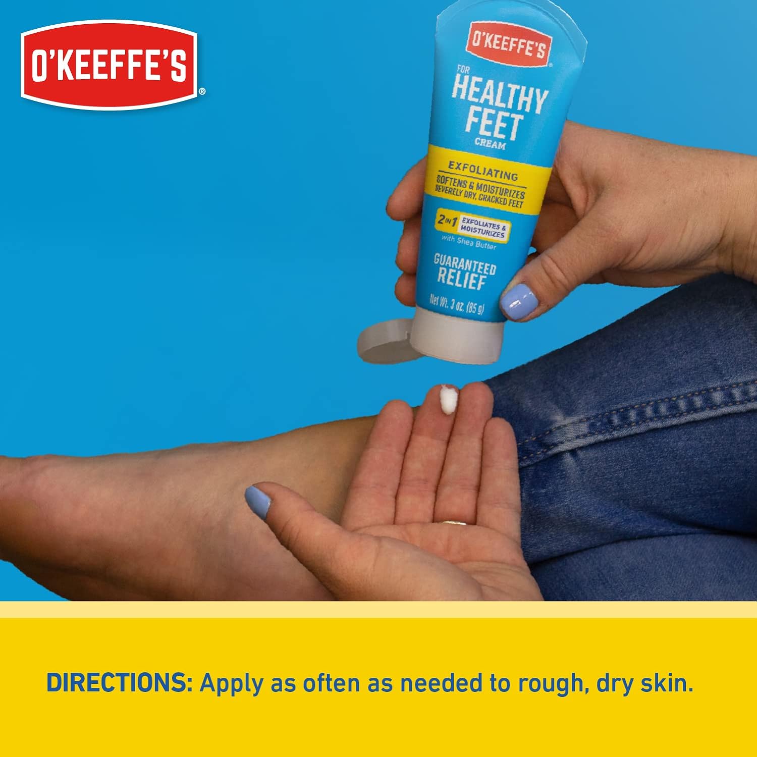 O'Keeffe's Healthy Feet Exfoliating Foot Cream, 3 ounce Tube