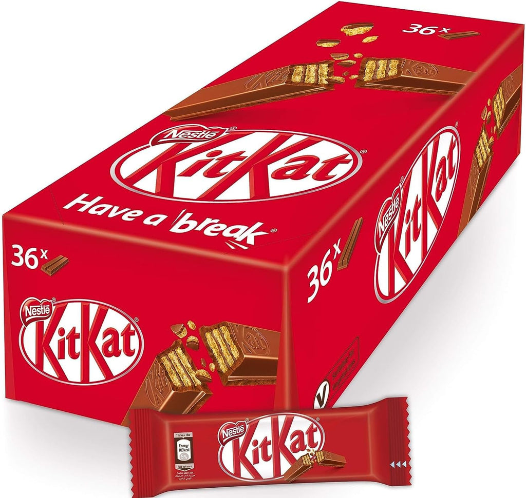 Nestle Kitkat 2 Finger Milk Chocolate Wafer 17.7 g, Pack of 36