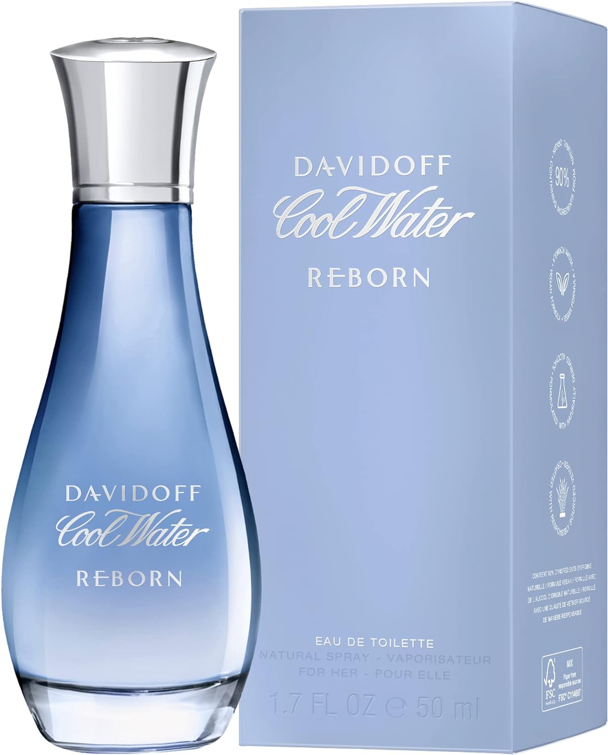 Davidoff cool water reborn perfume for women eau de toilette 50ml