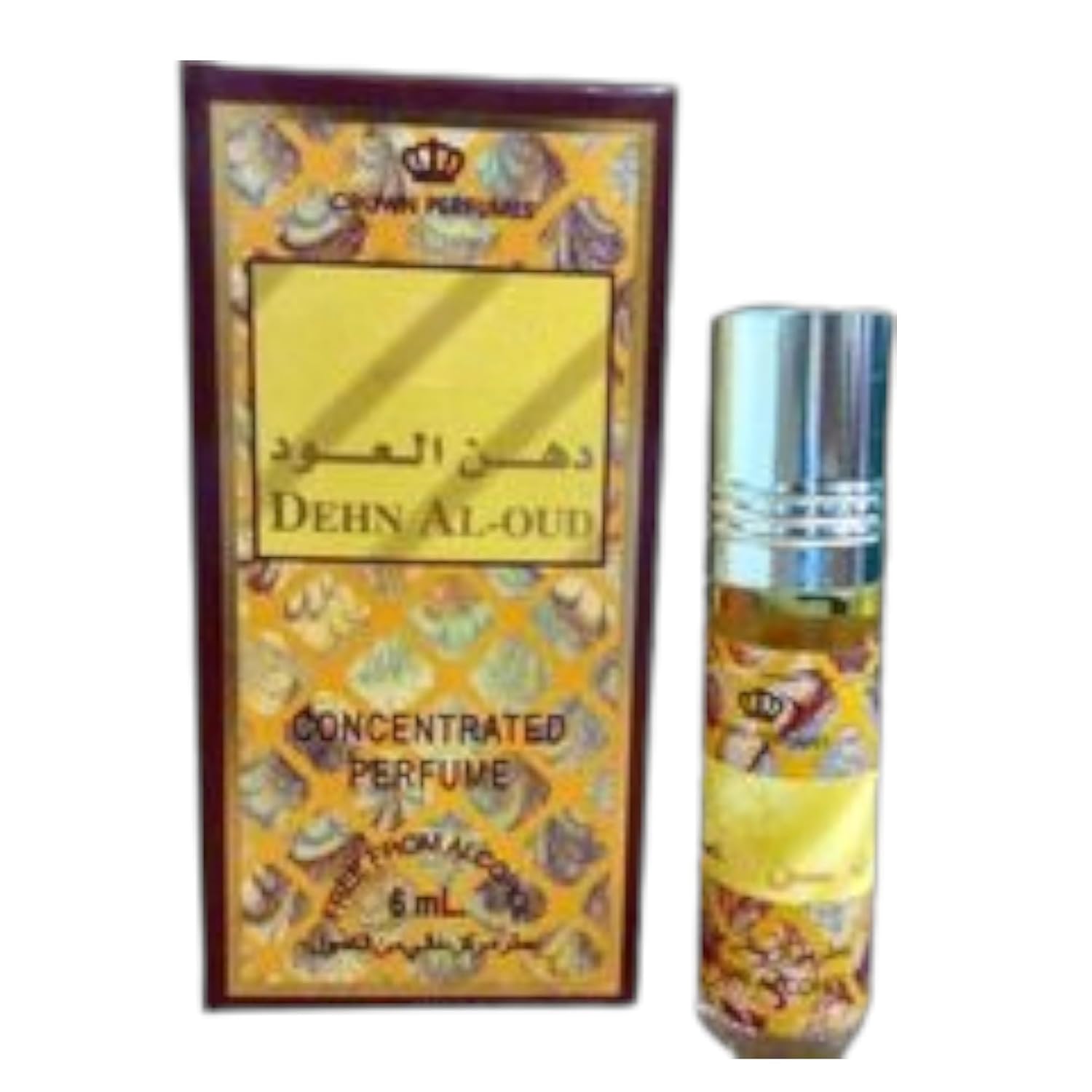 Al Rehab Dehn Al Oud Attar Perfume Oil | Long Lasting Unisex Fragrance | Traditional Oud, Woody & Amber Notes | 6ml Roll-On