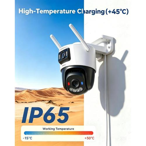 Imou 10MP Outdoor Security Camera with Dual Lens, Wireless Wifi CCTV Home Camera with AI Human Vehicle Detection/Color Night Vision/Work w/Alexa, Cruiser Dual 2 3K+3K Outdoor Surveilliance Camera