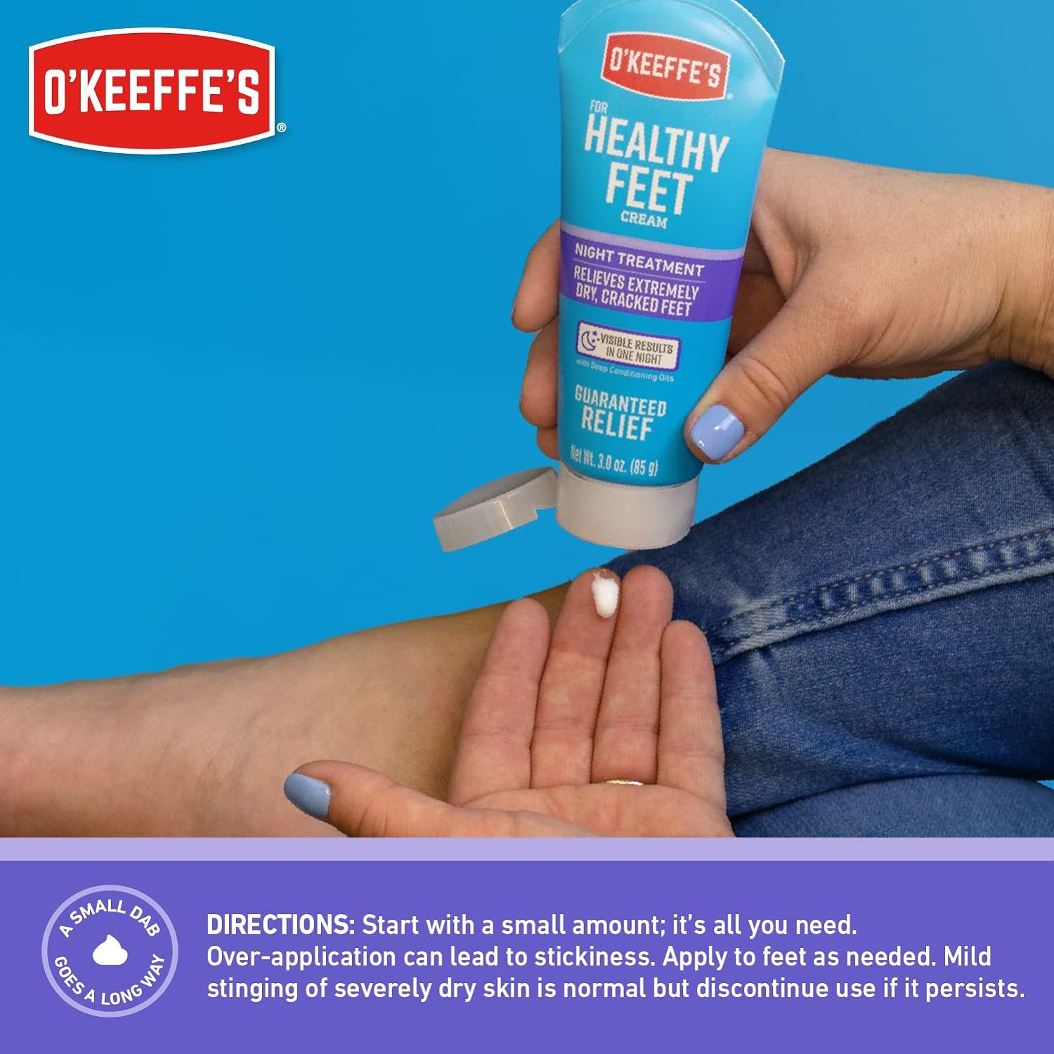 O'Keeffe's Healthy Feet Foot Creams [Regular, Night Treatment and Exfoliating]: 3.0 oz. tube, night treatment (Purple)