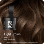 BOLDIFY Hairline Powder, Instantly Conceals Hair Loss and Fills In Receding Hairlines, and Wide Parts, Stain-Proof 48 Hour Formula for Hair & Beard, Root Concealer & Gray Hair Coverage (Light Brown)
