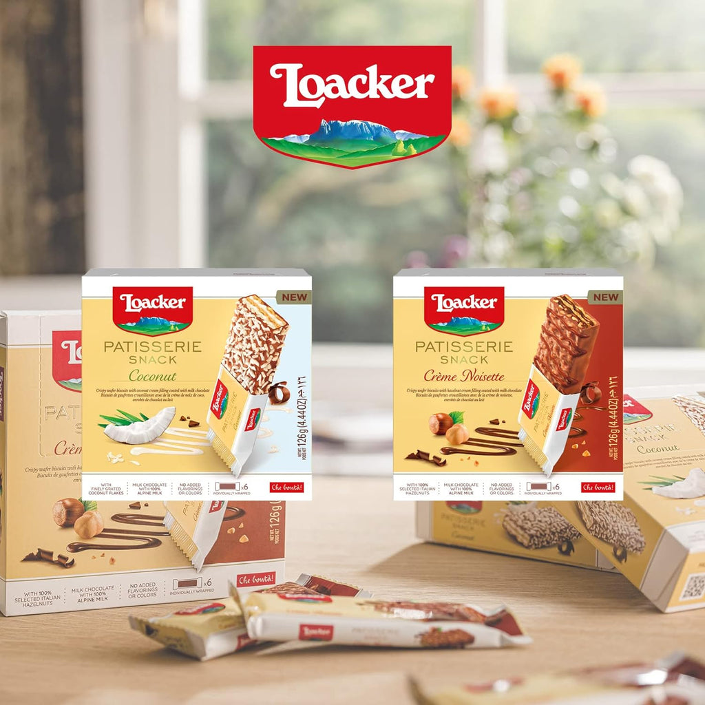 Loacker Patisserie Snack Coconut 21G, Pack Of 6
