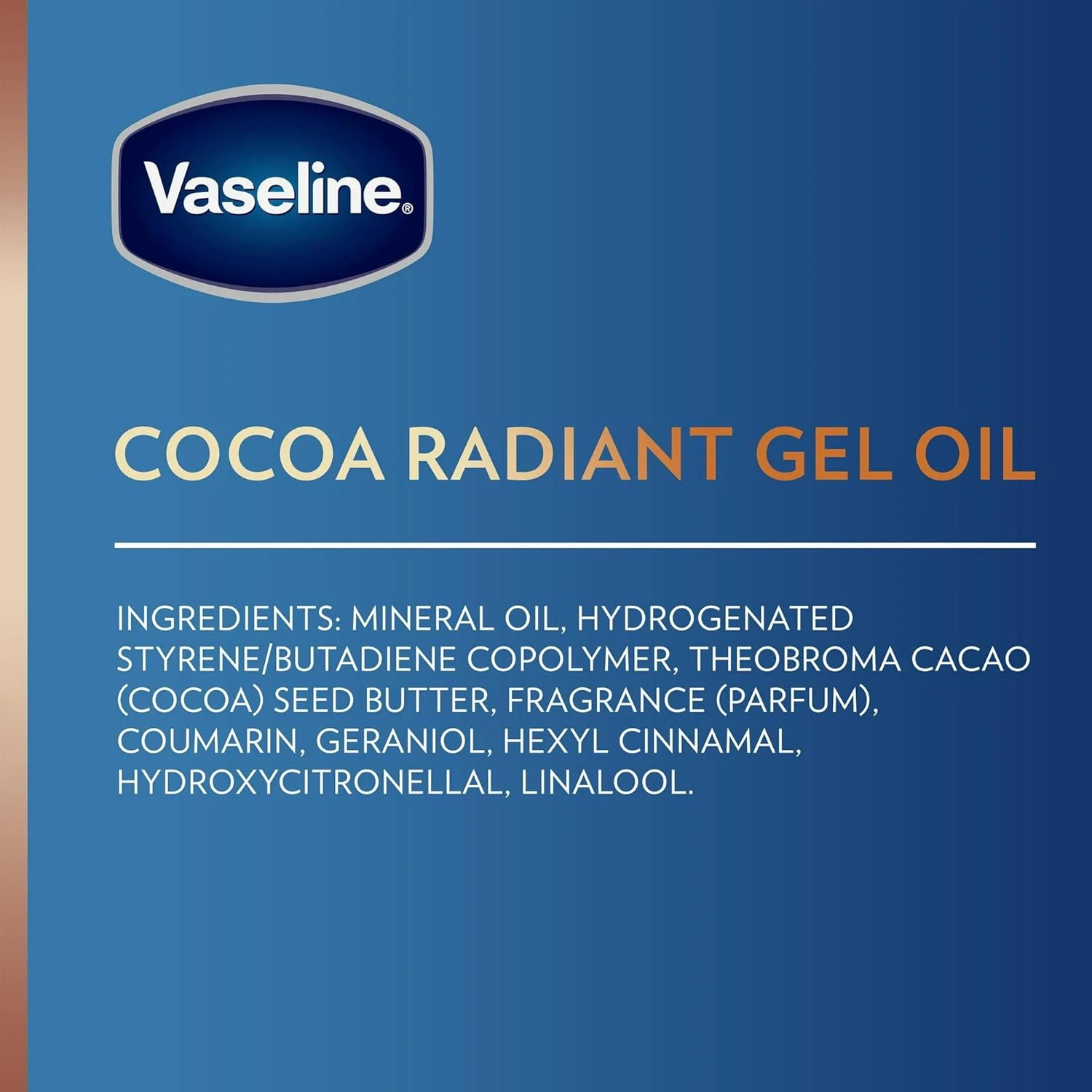 Vaseline Intensive Care Body Gel Oil, Cocoa Radiant, 6.8 oz