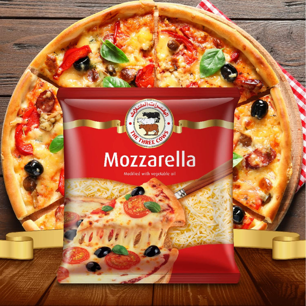 The Three Cows Mozzarella Shredded Cheese 500g
