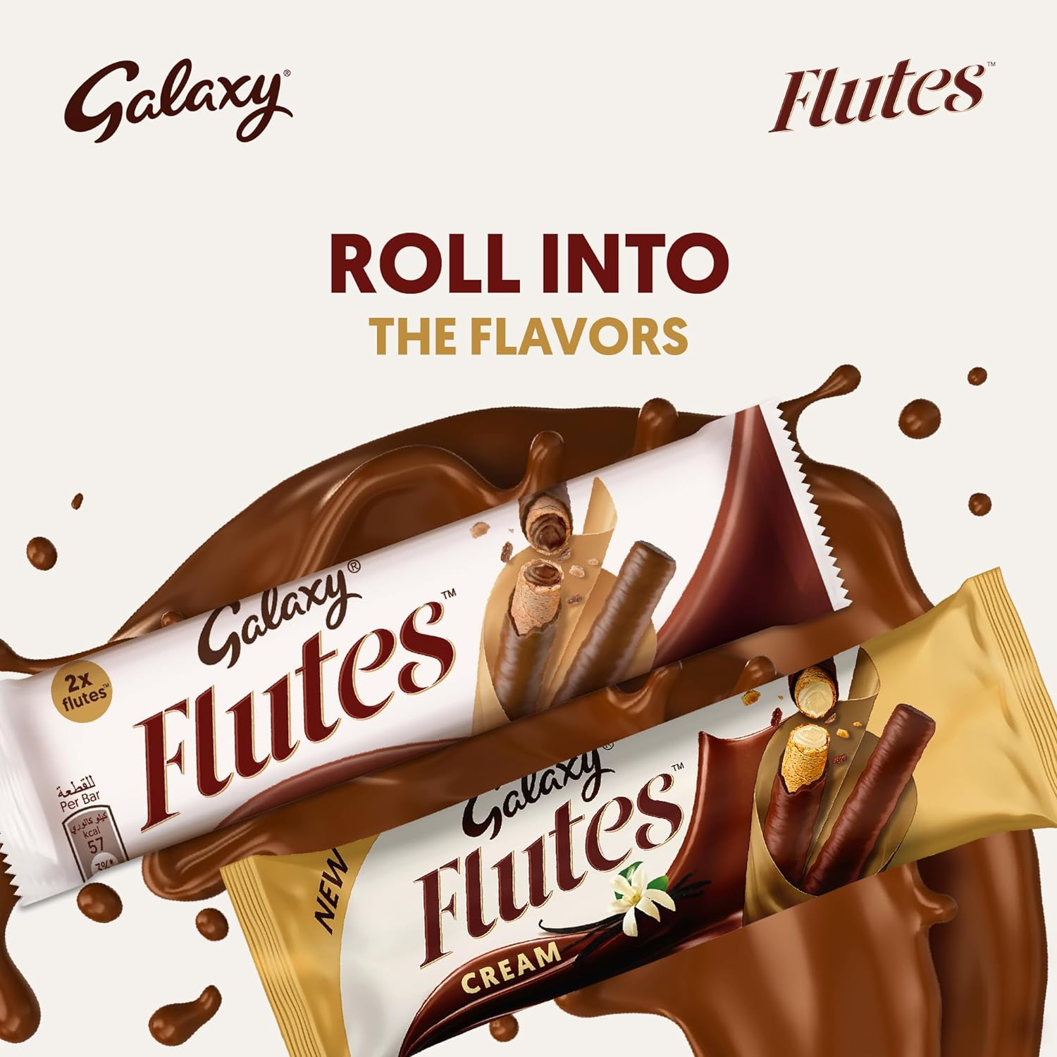 Galaxy Twin Finger Flutes Chocolate 24-Pieces 22.5 g