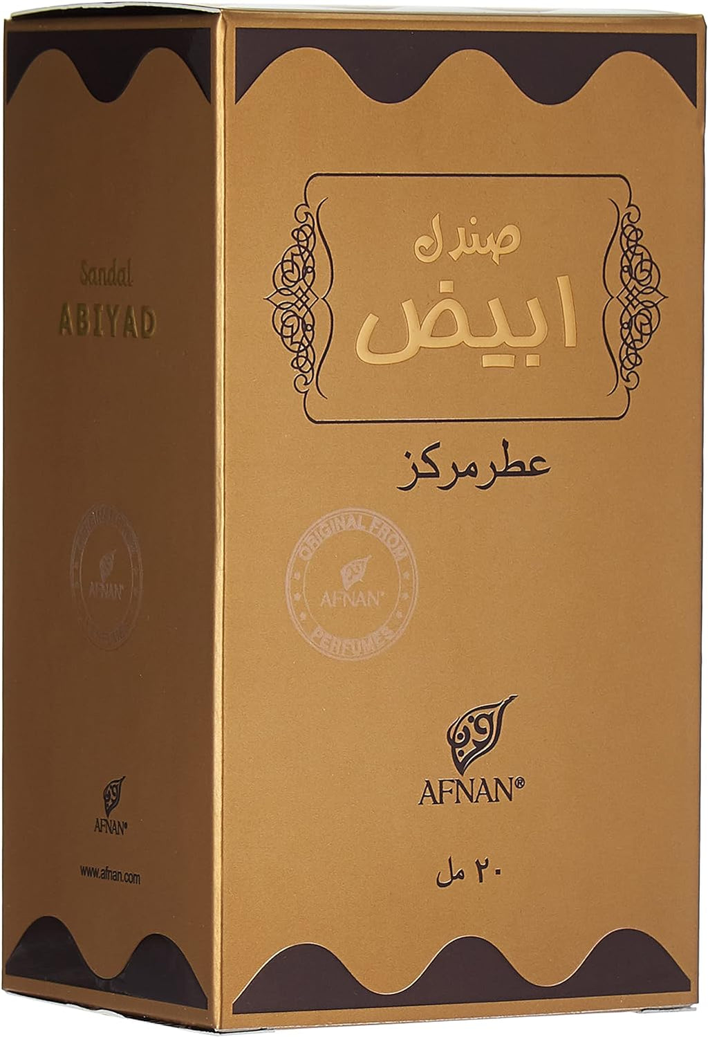 AFNAN Sandal Abiyadh Concentrated Perfume Oil For Unisex, 20 ml