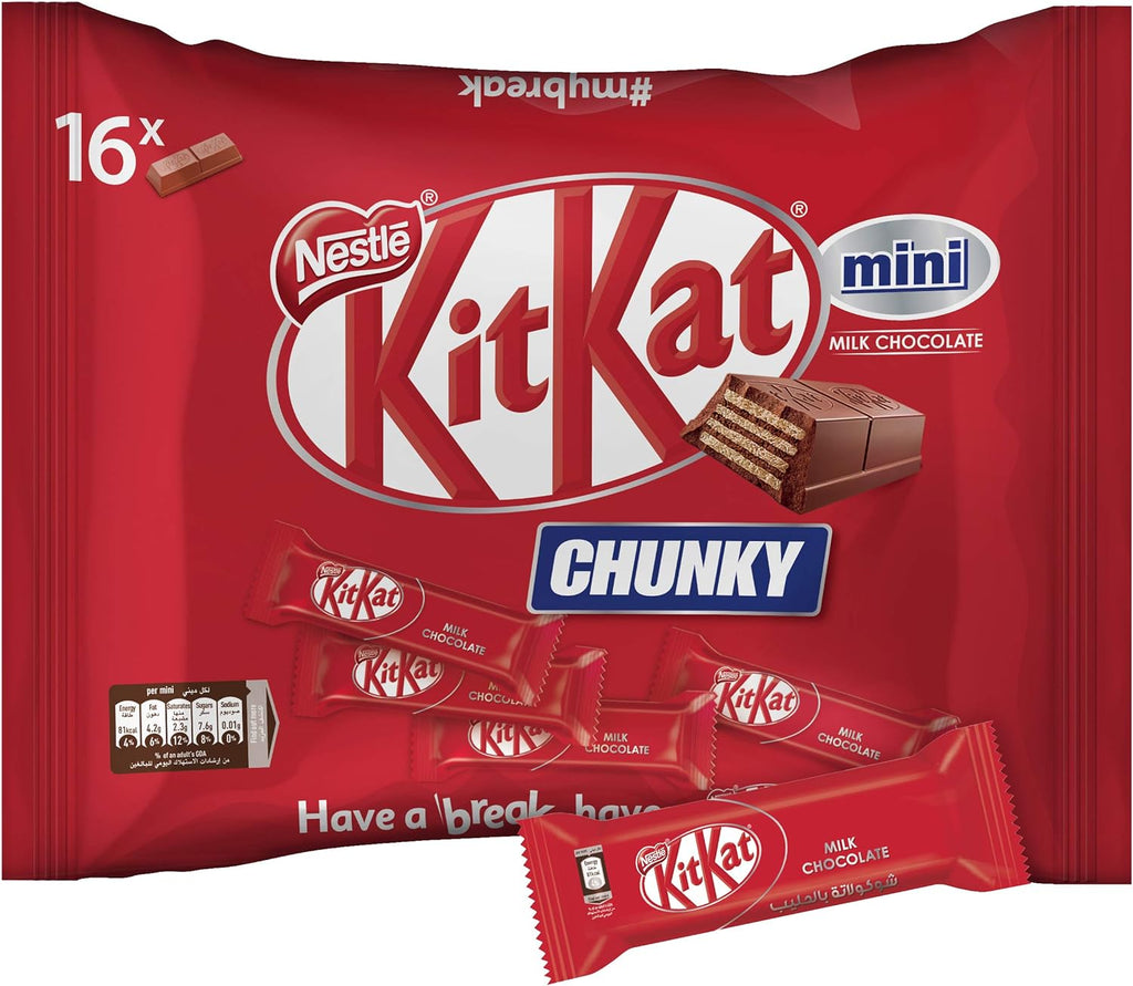 Nestle Kitkat 2 Finger Chunky Mini Milk Chocolate Wafer 250g Bag