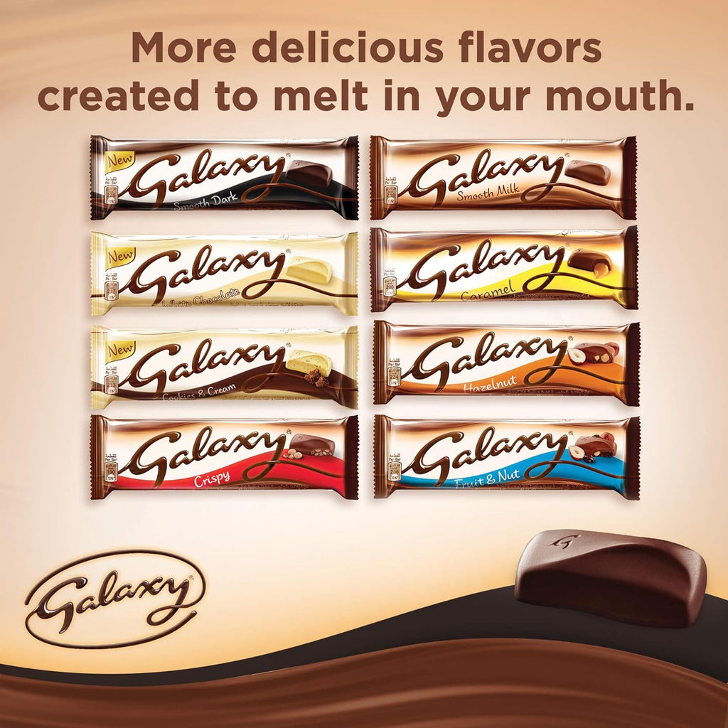 Galaxy Smooth Dark Chocolate Bars, 40g x 24