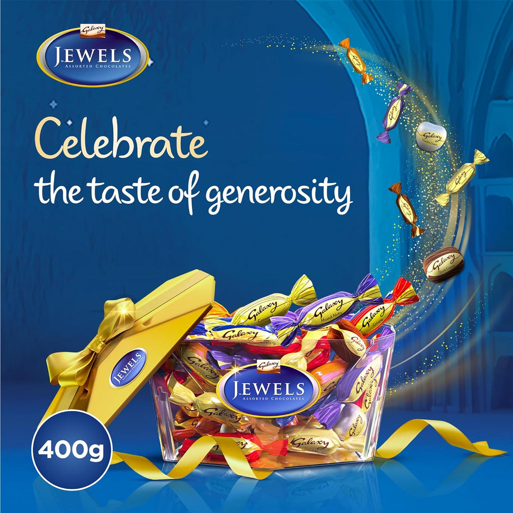 Galaxy Jewels, Assortment Chocolate Gift Box of 400g, Miniature Chocolate Pralines, Galaxy Chocolate Flavor Combination