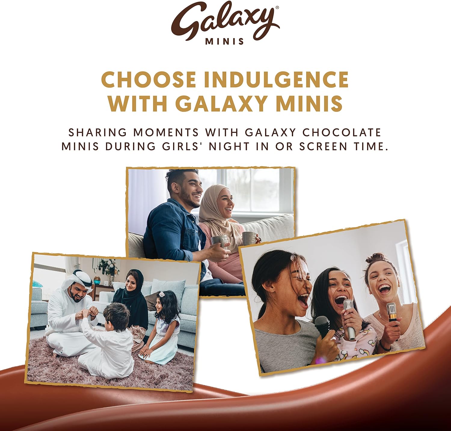 Galaxy Chocolate Minis Hazelnut Mini Chocolate Bars, Share Moments of Chocolate Pleasure with a Smooth and Silky Galaxy Chocolate Infused with Pieces of Hazelnut, 13 Bars x 162.5g