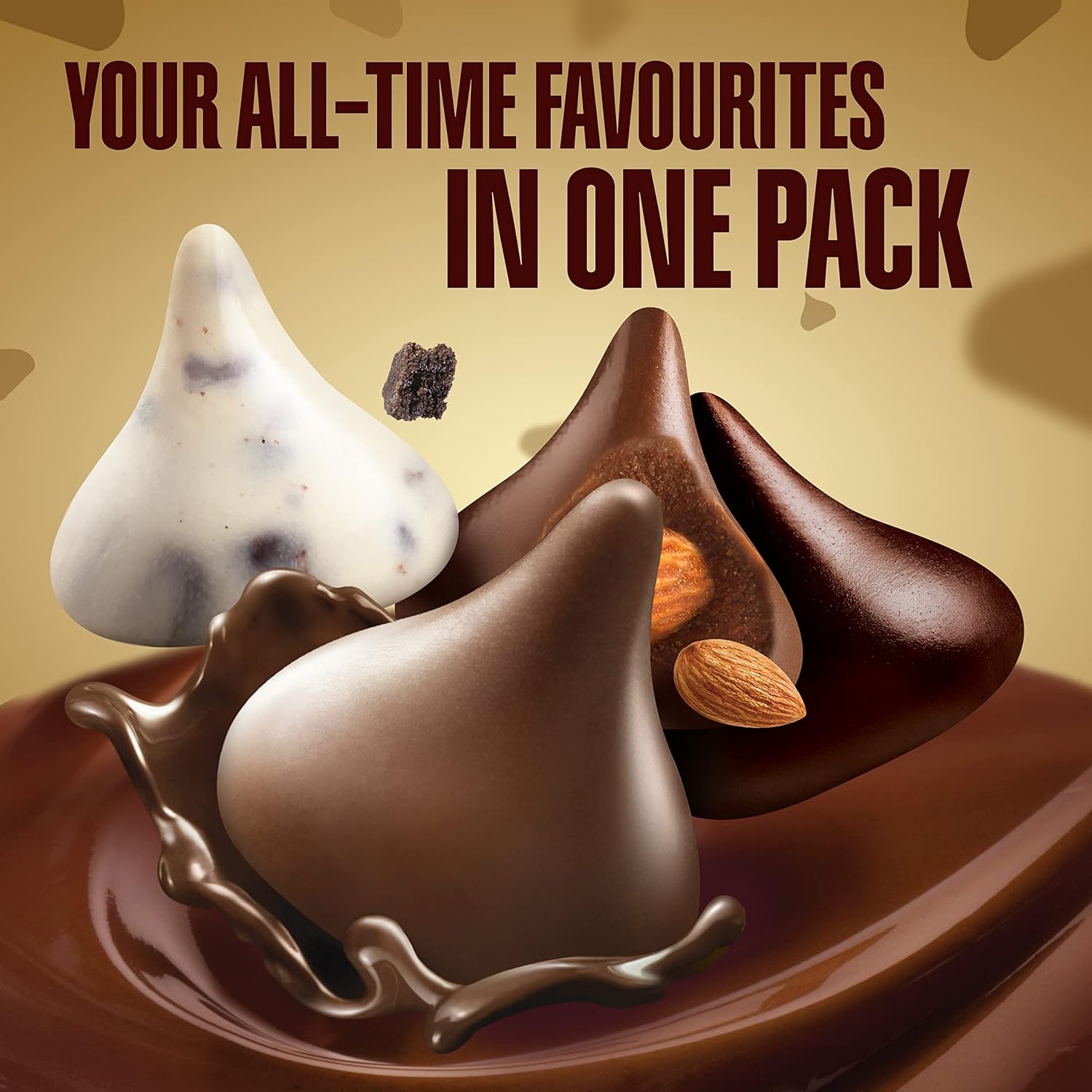 Hershey’s Kisses Classic Selection, 4 Flavours, 100 g