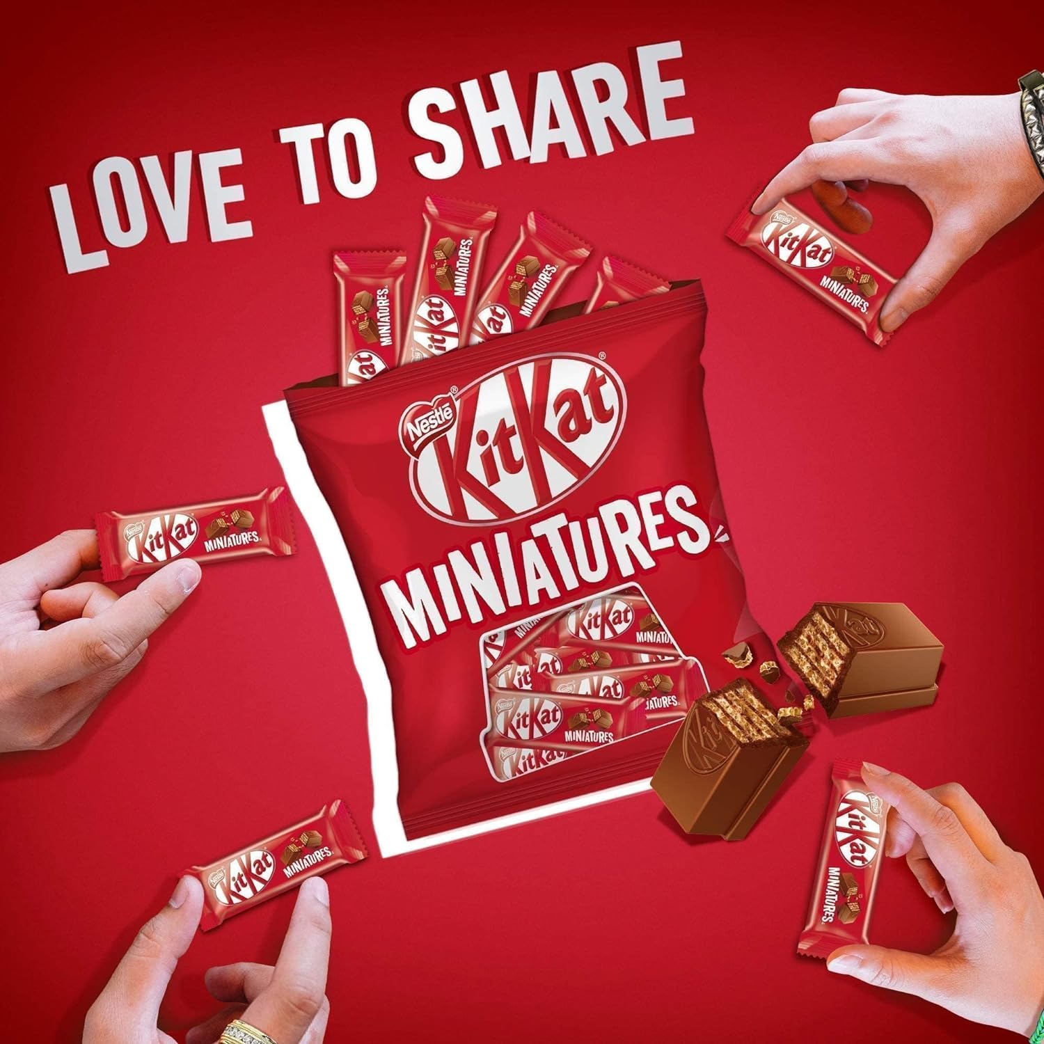 Nestle Kitkat Miniatures Crispy Wafer Finger Covered With Milk Chocolate 110g