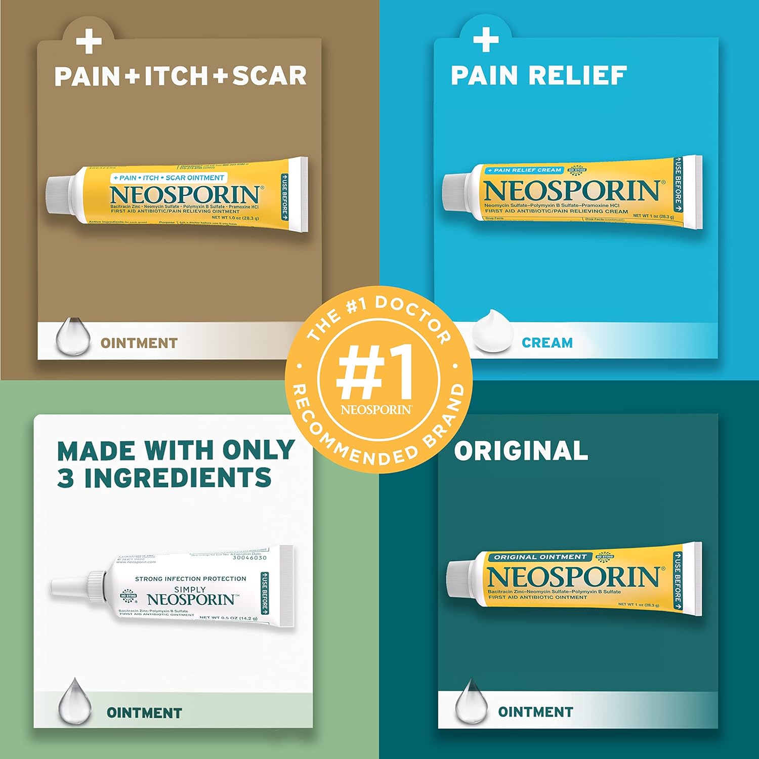 Neosporin Pain Relief Dual Action Cream 1oz