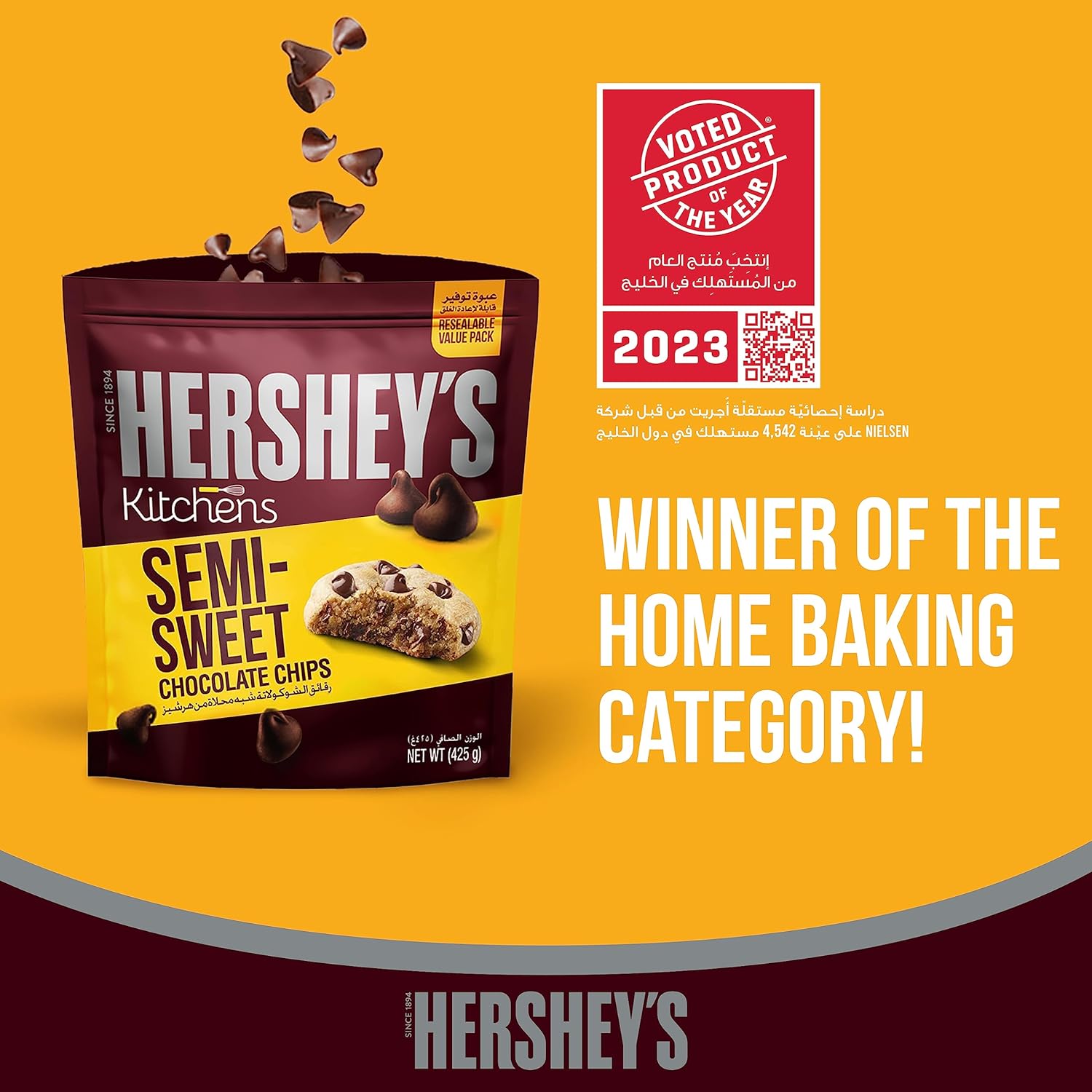 Hershey’s Semi-Sweet Chocolate Chips for Baking All Kinds of Desserts, 200 g