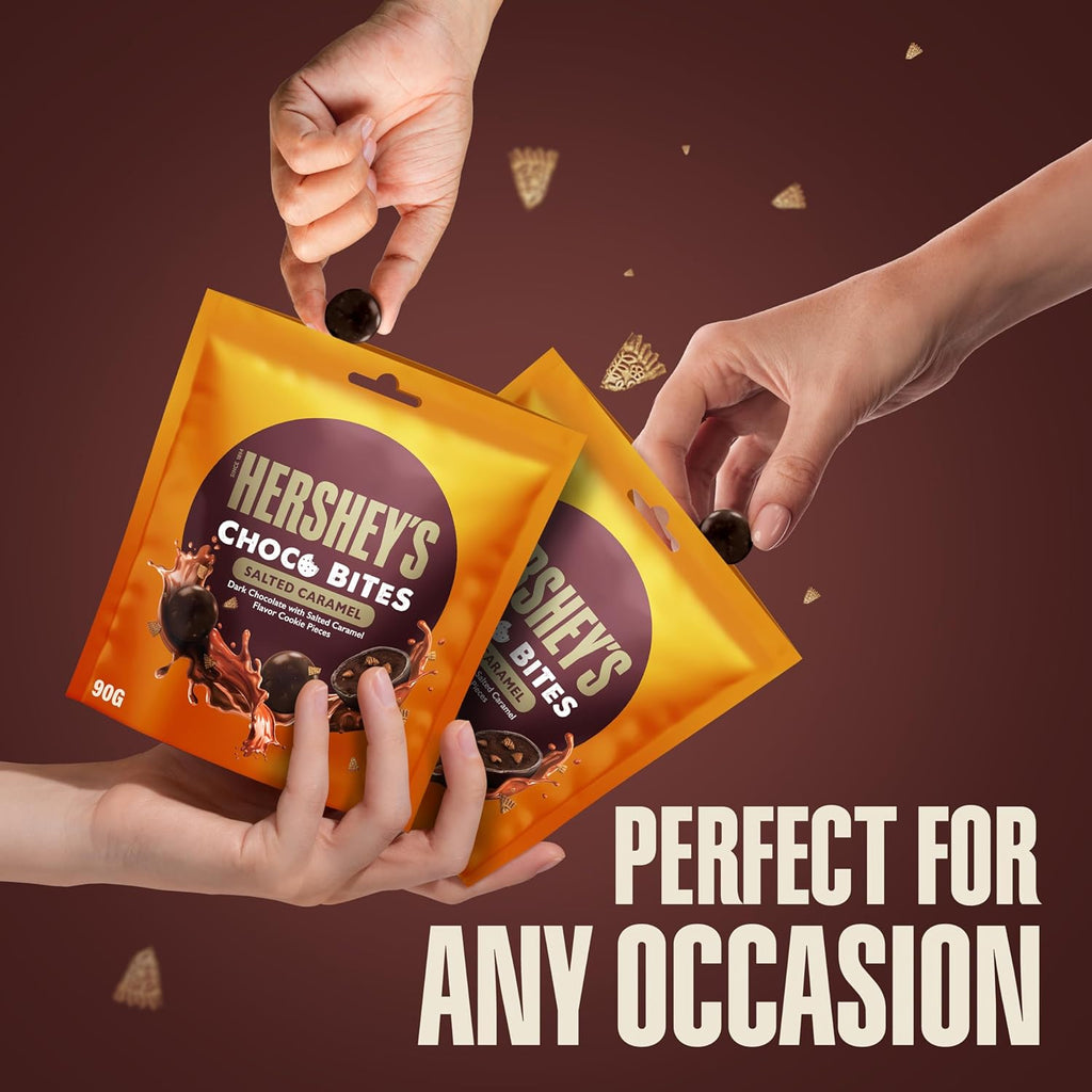 Hershey’s Choco Bites Salted Caramel, with Dark Chocolate Flavour Coating, 90g