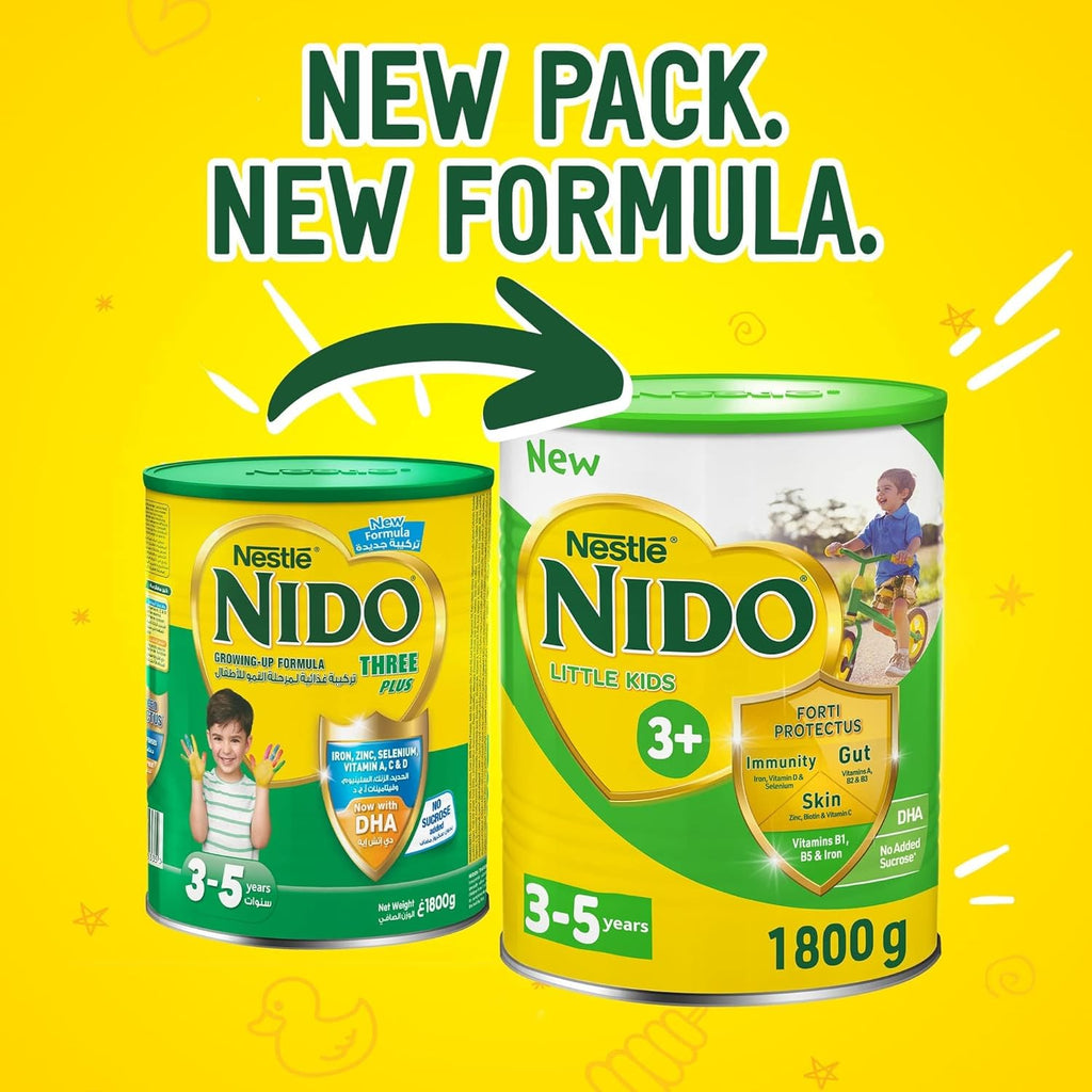 NESTLE NIDO Three Plus growing up formula for toddlers 3-5 years 1800g tin