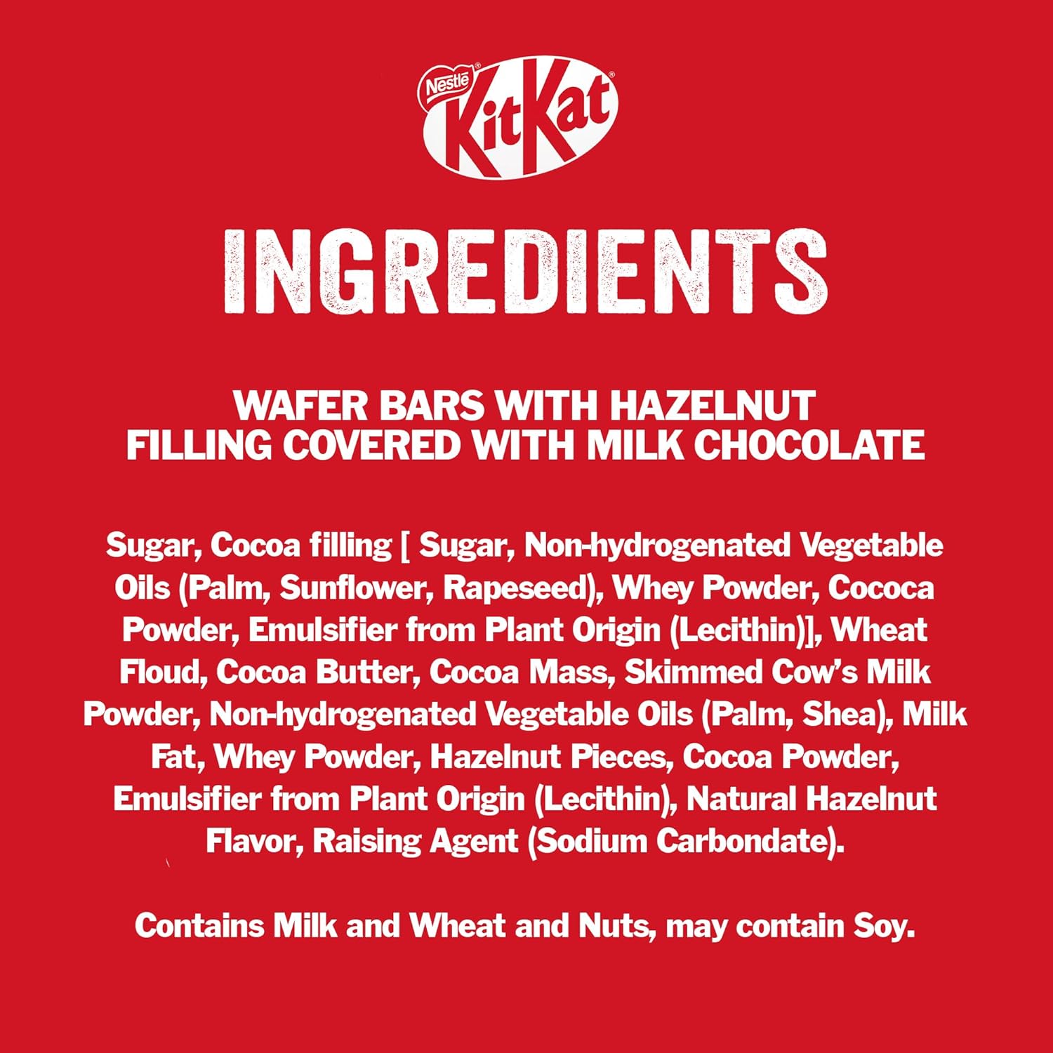 KitKat Nestle Miniatures Crispy Wafer Finger Covered With Hazelnut Chocolate 107g