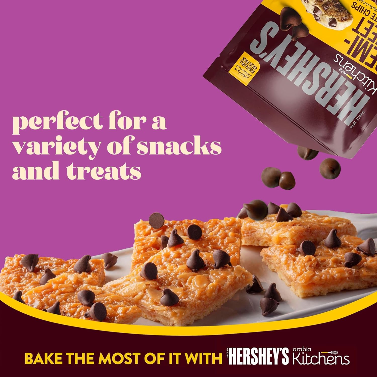 Hershey’s Semi-Sweet Chocolate Chips for Baking All Kinds of Desserts, 200 g
