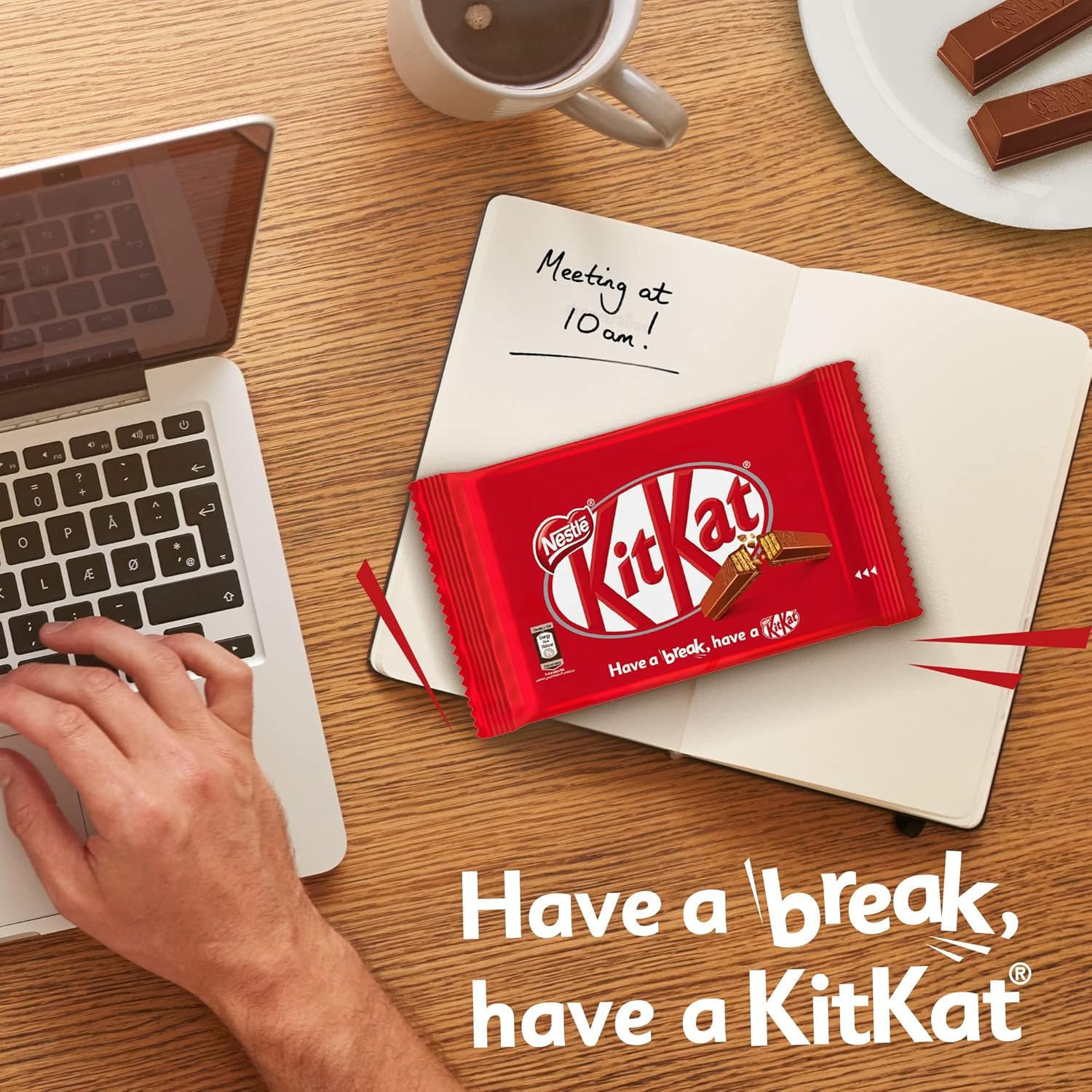 KitKat Nestle 4 Finger Milk Chocolate Wafer Bar 36.5 (24 Bars)