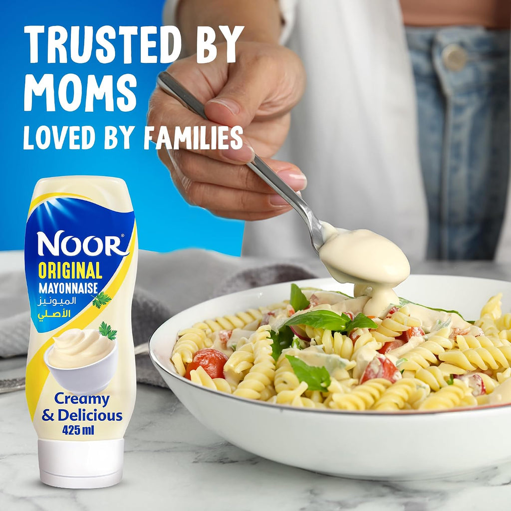 Noor, Original Thick & Creamy Mayonnaise, Squeezy Bottle, 425ml