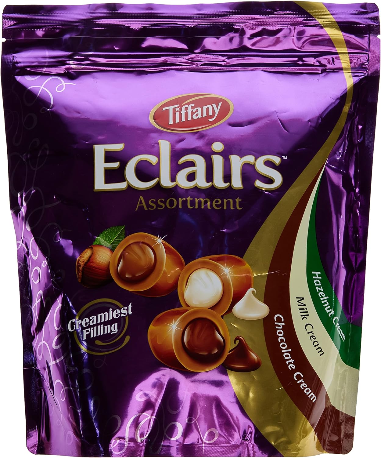 Tiffany Tiffany, Eclairs, Caramels filled with 3 different Cream Flavours, 550g