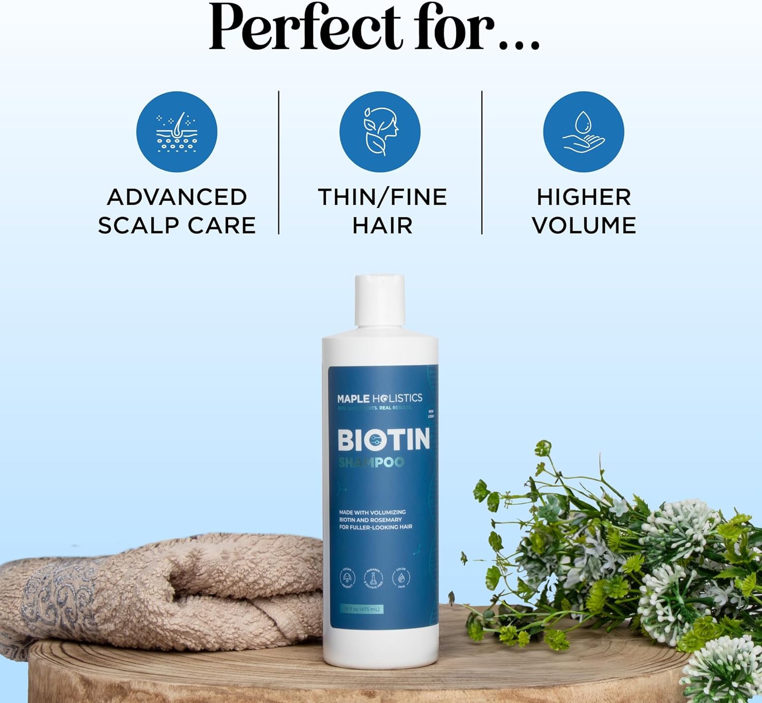 Shampoo for Thinning Hair and Hair Loss - Volumizing Biotin Shampoo for Hair Growth with Rosemary Argan Oil and Evening Primrose Oil - Sulfate Free Anti Dandruff Shampoo for Itchy Scalp and Hair Care