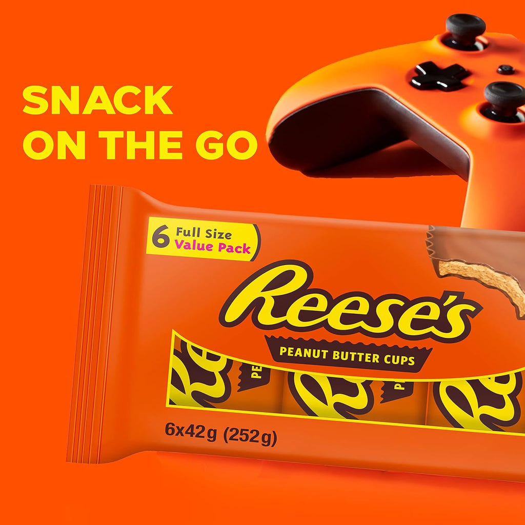 Reese’s Milk Chocolate & Peanut Butter Cups, Pack of 6, 252 g