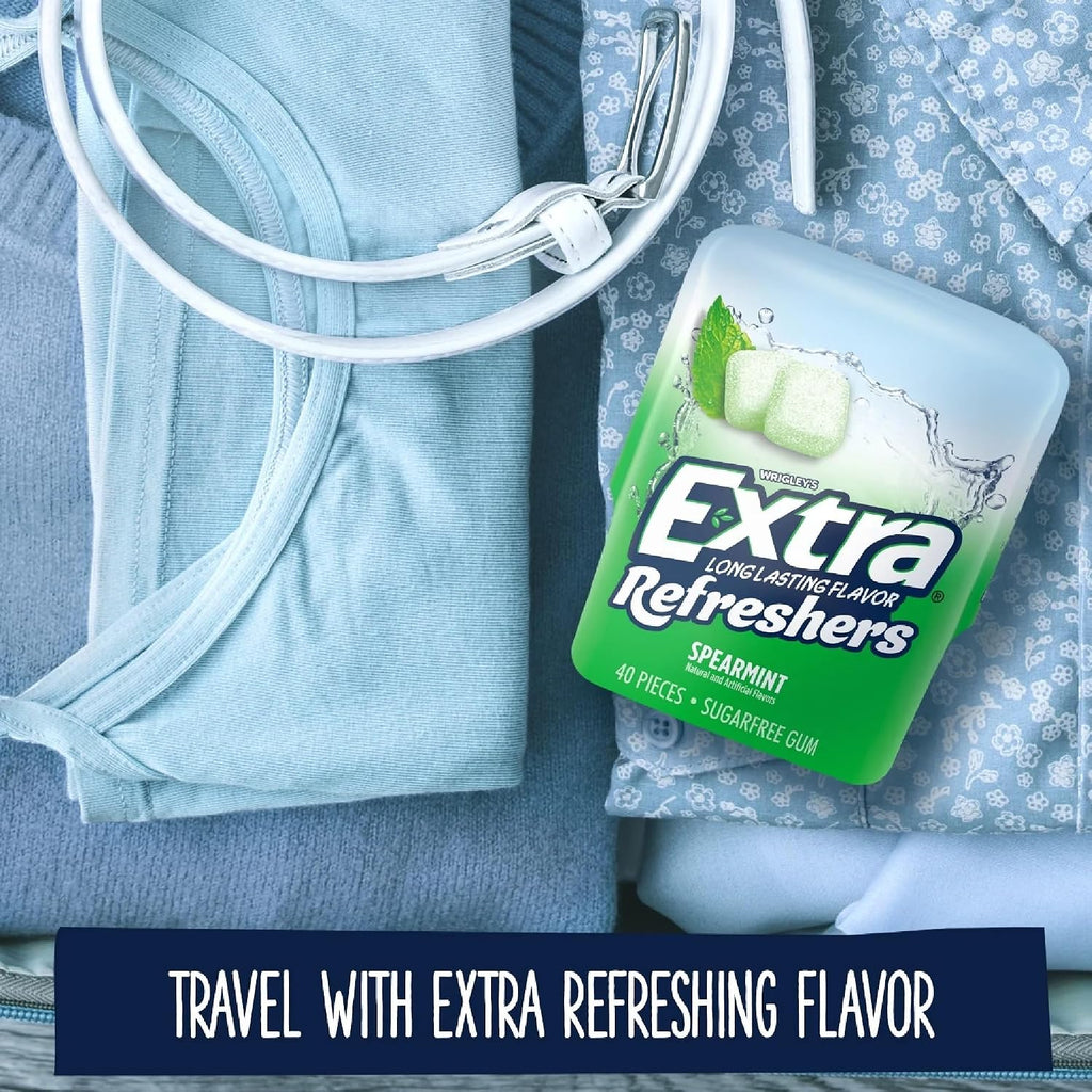 Wrigley's Extra Refreshers Spearmint Flavor Perfect For Freshening Breath Sugar-Free Chewing Gum 67gm