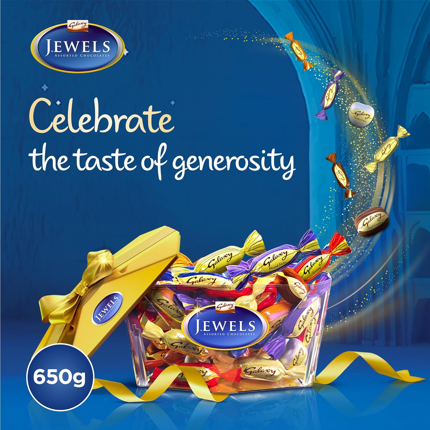 Galaxy Jewels, Assortment Chocolate Gift Box of 650g, Miniature Chocolate Pralines, Galaxy Chocolate Flavor Combination