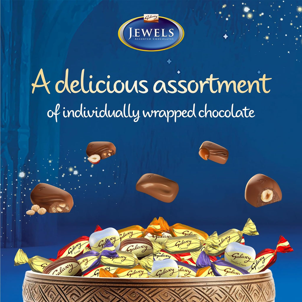 Galaxy Jewels, Assortment Chocolate Gift Box of 400g, Miniature Chocolate Pralines, Galaxy Chocolate Flavor Combination