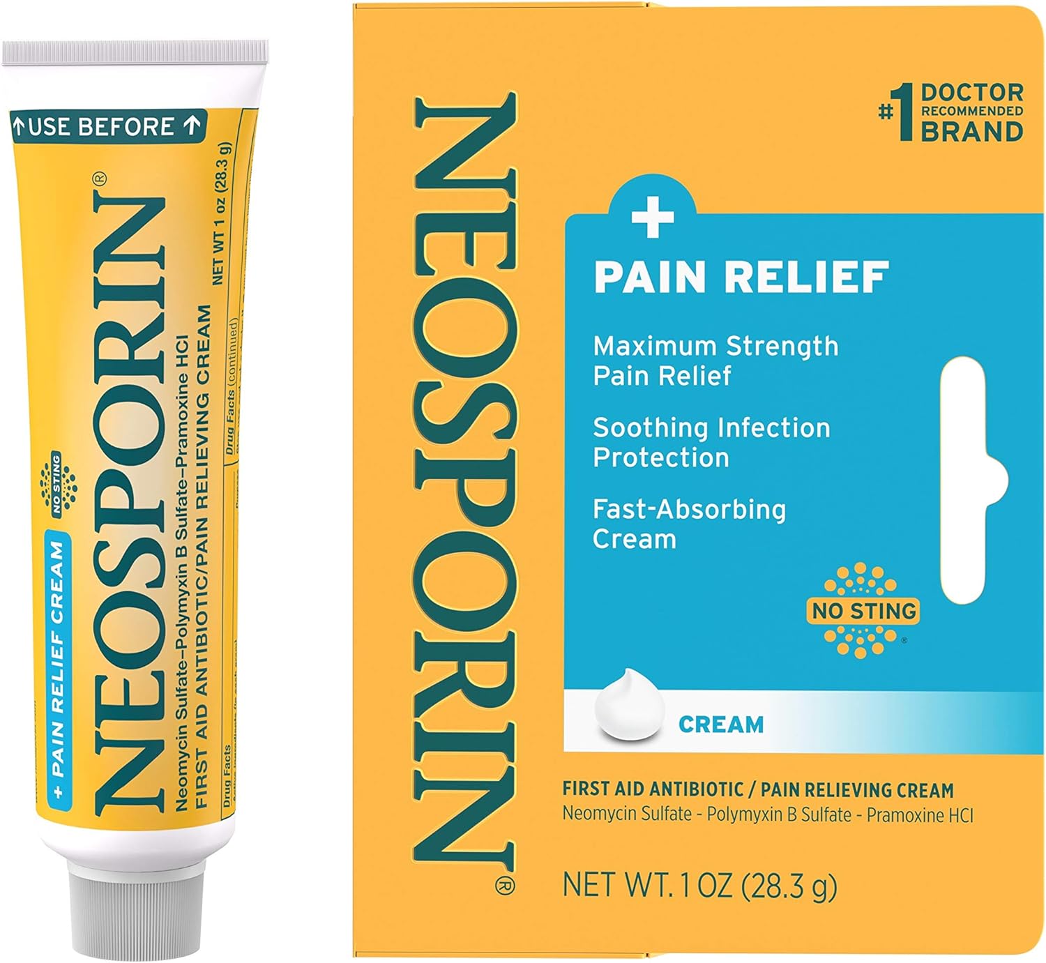 Neosporin Pain Relief Dual Action Cream 1oz