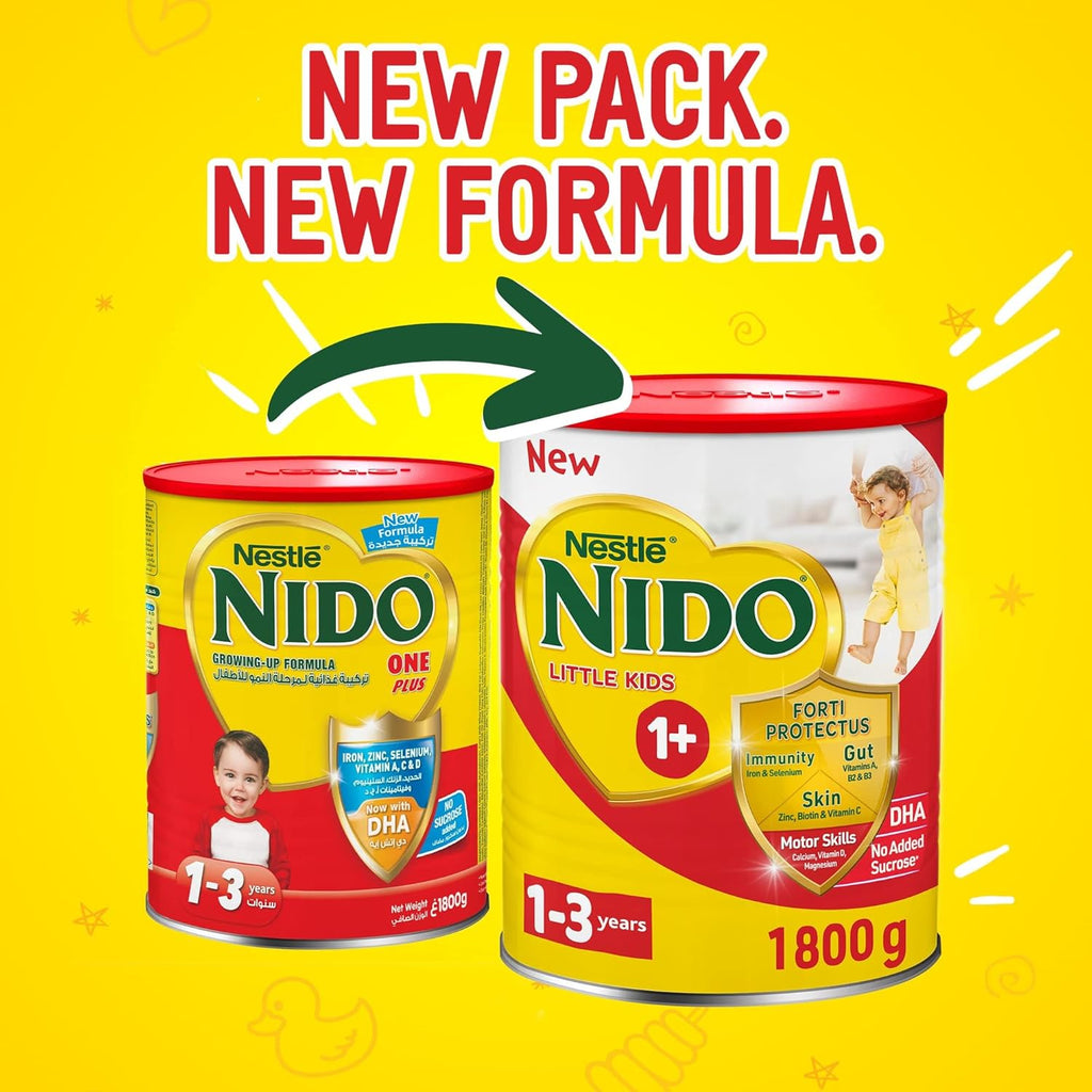 NESTLE Nido One Plus growing up formula for toddlers 1 3 years 1800g tin, Red