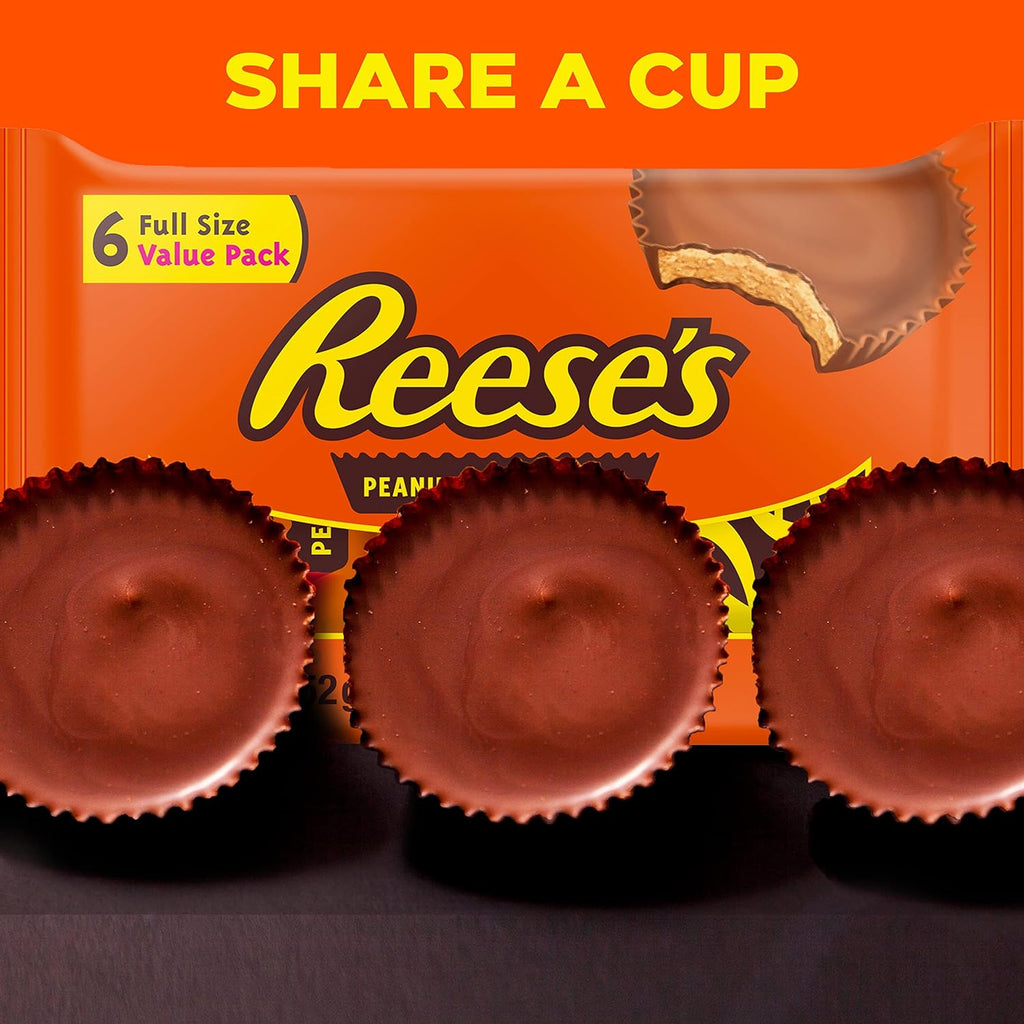 Reese’s Milk Chocolate & Peanut Butter Cups, Pack of 6, 252 g