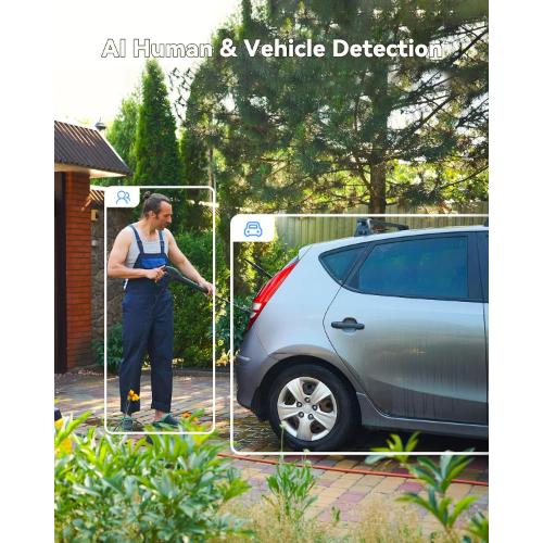 Imou 10MP Outdoor Security Camera with Dual Lens, Wireless Wifi CCTV Home Camera with AI Human Vehicle Detection/Color Night Vision/Work w/Alexa, Cruiser Dual 2 3K+3K Outdoor Surveilliance Camera