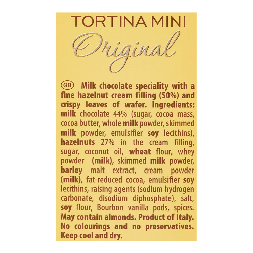 Loacker Tortina Mini Original Crispy Milk Chocolate Speciality With Hazelnut Cream 90g