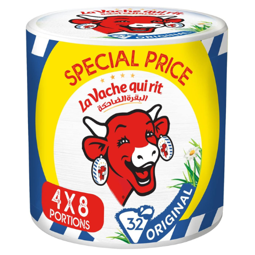 La Vache qui rit Original Spreadable Cheese Triangles 4 x 8 Portions 480g